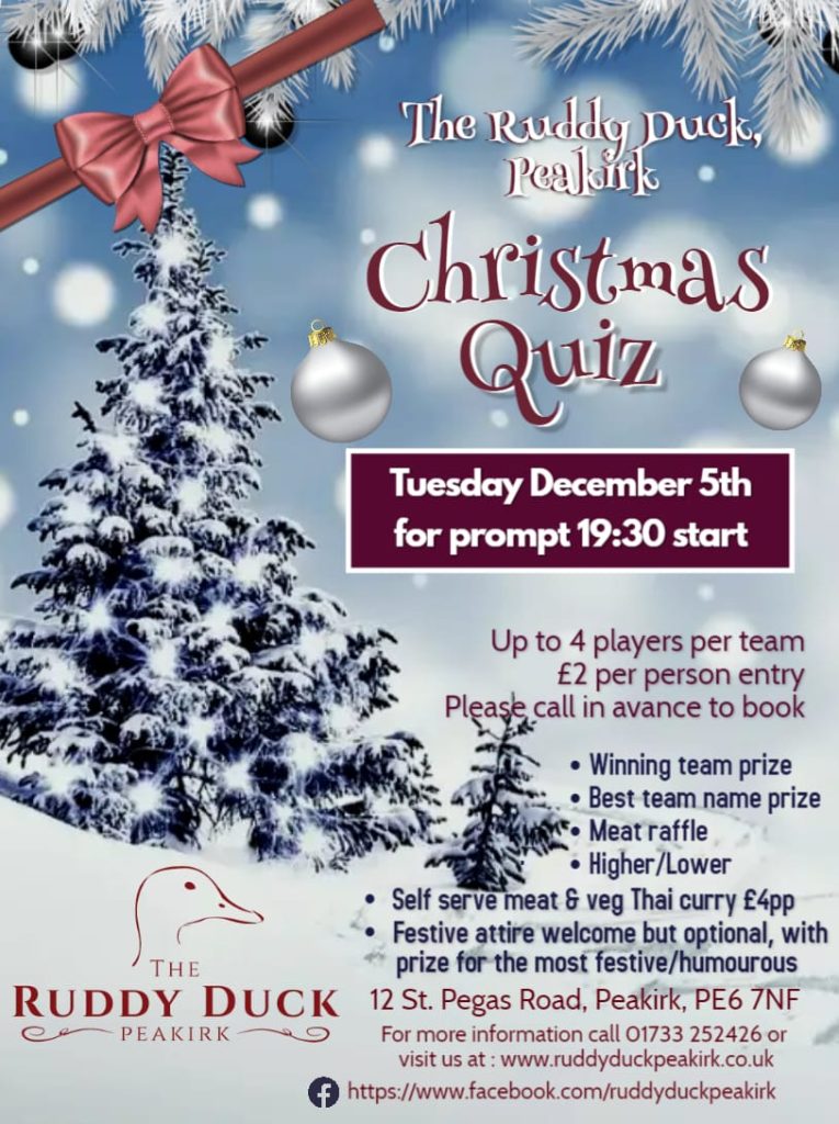 Christmas quiz night poster