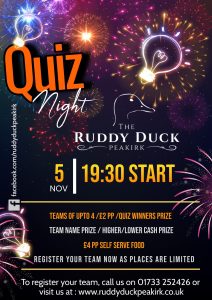 Quiz night 5th november